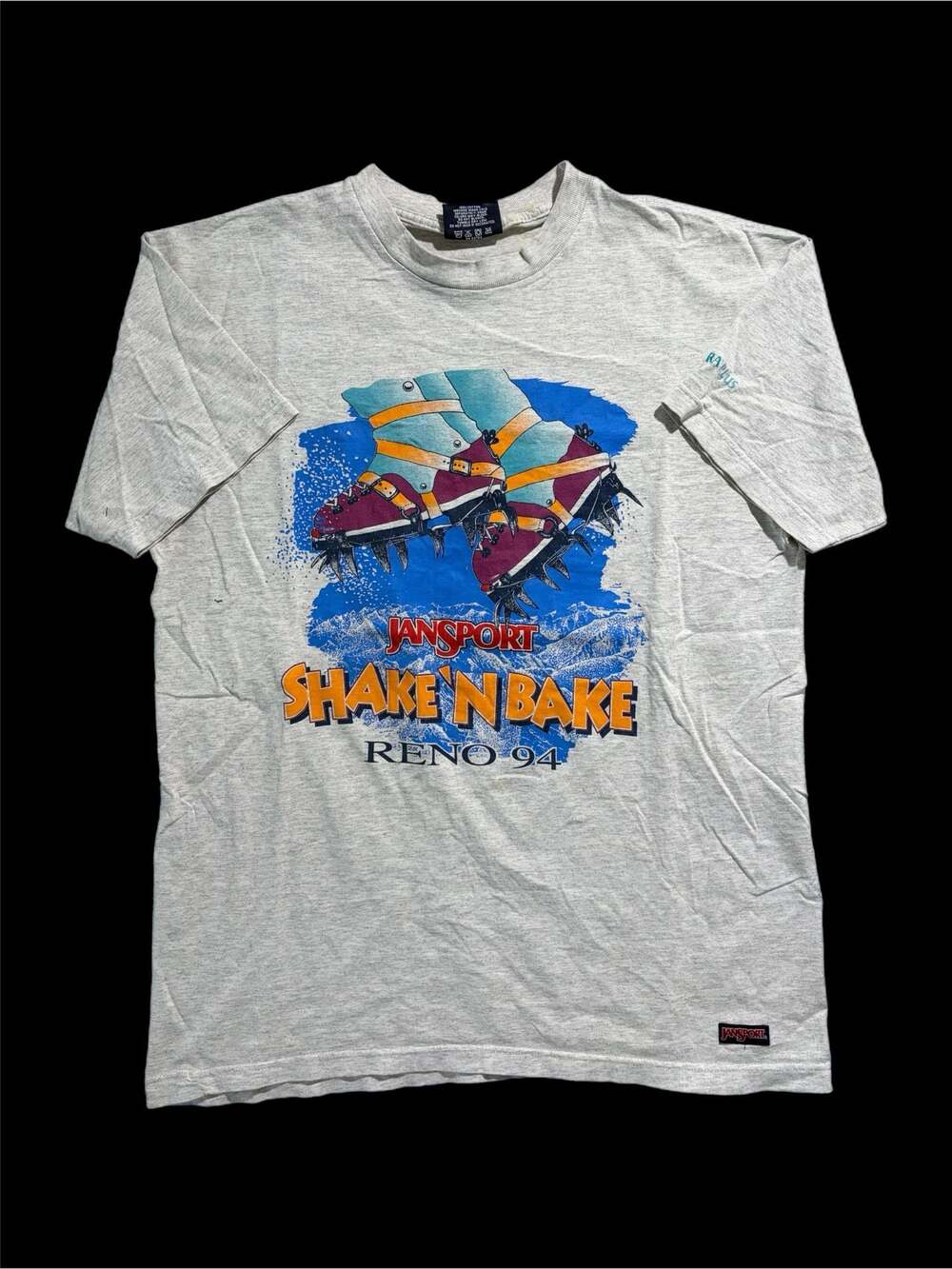 Vintage 1994 JanSport Shake N Bake Reno Graphic T-Shirt